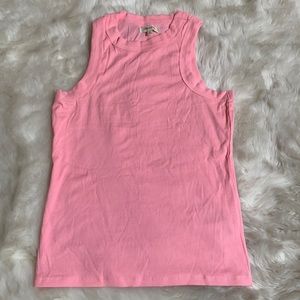 Madewell cotton and spandex pink tank top